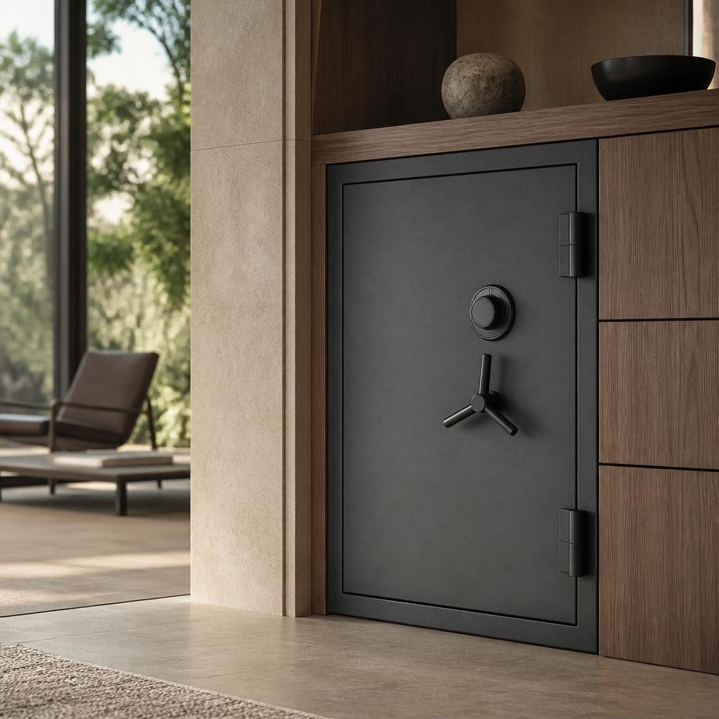 כספת ביתית בחלל מגורים — תמונת אווירה